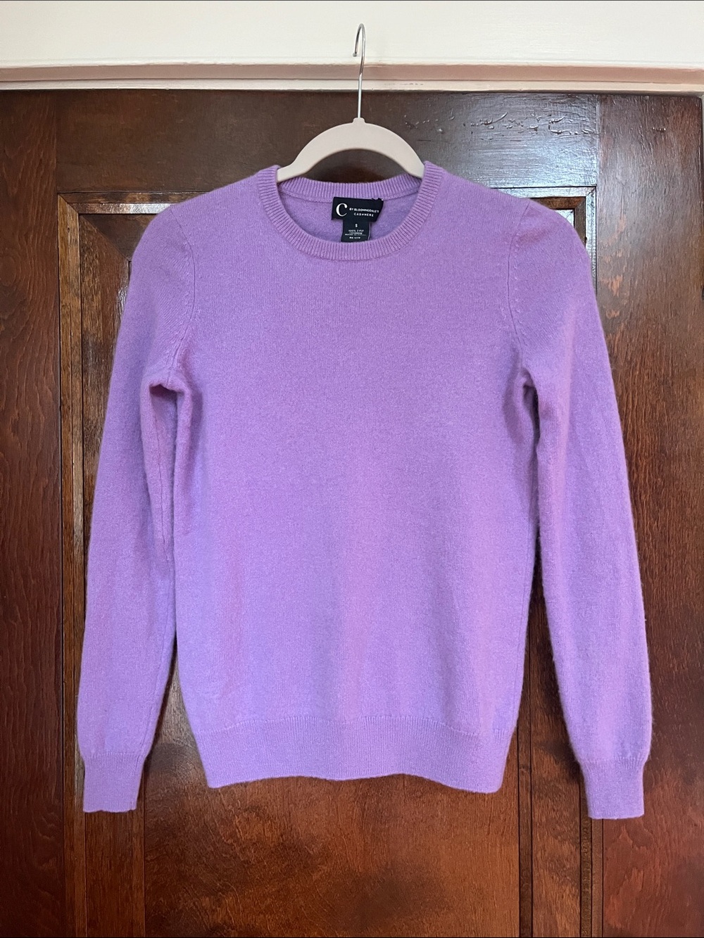 Bloomingdale's Lavender Cashmere Crewneck Sweater